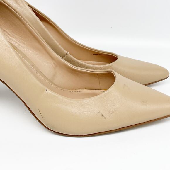 Steve Madden Women's Luiza Leather Pointed Toe Pumps Tan Size 8 M - Picture 11 of 15